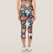 クリスマスジンジャーブレッドシームレスパターン カプリレギンス (裏面)