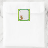 クリスマスジンジャーブレッドステッカーギフトラベル スクエアシール (バッグ)