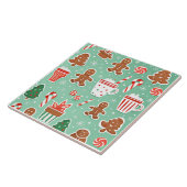 クリスマスジンジャーブレッドデザイン タイル (側面)