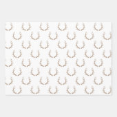 クリスマスジンジャーブレッドトナカイ赤キャンディカン ラッピングペーパーシート (正面2)