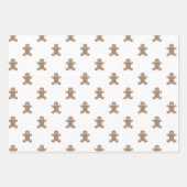 クリスマスジンジャーブレッドトナカイ赤キャンディカン ラッピングペーパーシート (正面)