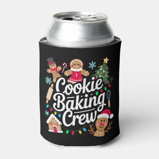 クリスマスジンジャーブレッドトナカイ クッキー焼きクルー 缶クーラー (缶正面)