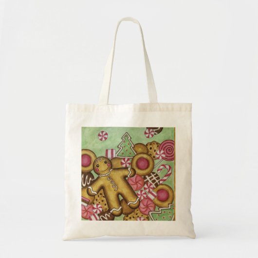 クリスマスジンジャーブレッドトートバッグ トートバッグ (正面)