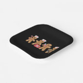 クリスマスジンジャーブレッドナースチームのクルーのギフト ペーパープレート (傾斜あり)