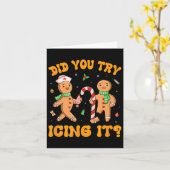 クリスマスジンジャーブレッドナースSアイシングしてみた カード (黄色い花)