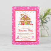 クリスマスジンジャーブレッドハウスとライト 招待状 (スタンド正面)