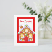 クリスマスジンジャーブレッドハウスにメッセージカードを追加 シーズンカード (スタンド正面)