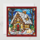 クリスマスジンジャーブレッドハウスの偽ステンドグラス (正面)