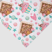 クリスマスジンジャーブレッドハウスキャンディ&カップケーキ 薄葉紙 (詳細)