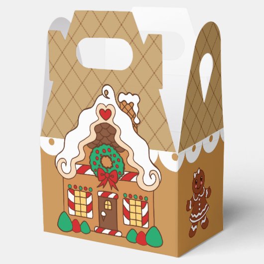 クリスマスジンジャーブレッドハウスギフトボックス フェイバーボックス (オープン)