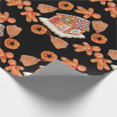 クリスマスジンジャーブレッドハウスクッキー ラッピングペーパー (角)