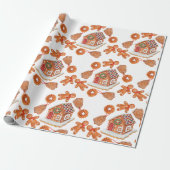 クリスマスジンジャーブレッドハウスクッキー ラッピングペーパー (アンロールド)