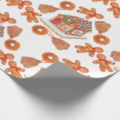 クリスマスジンジャーブレッドハウスクッキー ラッピングペーパー (角)