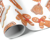 クリスマスジンジャーブレッドハウスクッキー ラッピングペーパー (ロールコーナー)