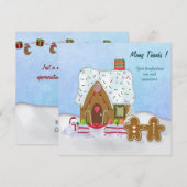 クリスマスジンジャーブレッドハウスサンキュー サンキューカード (正面/裏面)