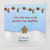 クリスマスジンジャーブレッドハウスサンキュー サンキューカード (裏面)