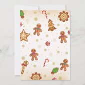 クリスマスジンジャーブレッドハウスデコレーション パーティー 招待状 (裏面)