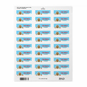 クリスマスジンジャーブレッドハウスブルーとレッド ラベル (フルシート)