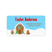 クリスマスジンジャーブレッドハウスブルーとレッド ラベル (正面)