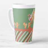 クリスマスジンジャーブレッドハウスホットチョコレートラテムー カフェラテマグ (左アングル)