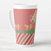 クリスマスジンジャーブレッドハウスホットチョコレート カフェラテマグ (左アングル)