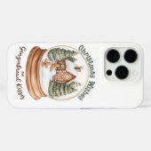 クリスマスジンジャーブレッドハウスホリデースノーグローブ Case-Mate iPhoneケース (裏面 (横))