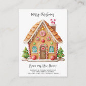 クリスマスジンジャーブレッドハウス新しいアドレス移動 エンクロージャーカード (正面)