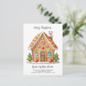 クリスマスジンジャーブレッドハウス新しいアドレス移動 案内ポストカード (スタンド正面)