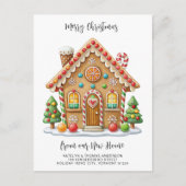 クリスマスジンジャーブレッドハウス新しいアドレス移動 案内ポストカード (正面)