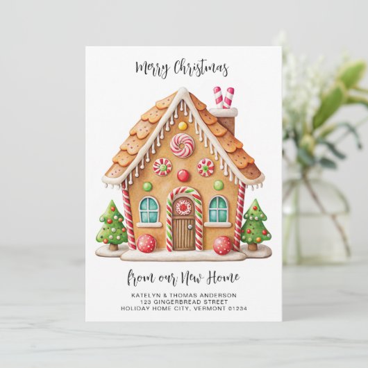 クリスマスジンジャーブレッドハウス新しいアドレス移動 案内状 (スタンド正面)
