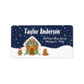 クリスマスジンジャーブレッドハウス海軍と赤 ラベル (正面)