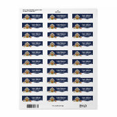 クリスマスジンジャーブレッドハウス海軍と赤 ラベル (フルシート)