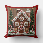 クリスマスジンジャーブレッドハウス装飾用クッション クッション (正面)