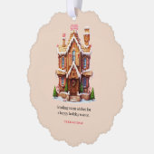 クリスマスジンジャーブレッドハウス オーナメントカード (左)