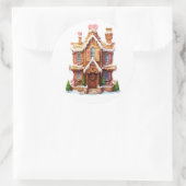 クリスマスジンジャーブレッドハウス ラウンドシール (バッグ)