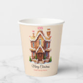 クリスマスジンジャーブレッドハウス 紙コップ (正面)