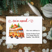 クリスマスジンジャーブレッドバス引っ越しました シーズンポストカード