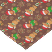 クリスマスジンジャーブレッドパターンクッキー テーブルクロス (アングル)