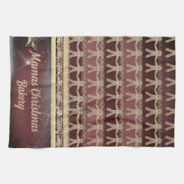 クリスマスジンジャーブレッドパーソナライズされたクッキー キッチンタオル