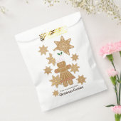 クリスマスジンジャーブレッドパーソナライズされたクッキー フェイバーバッグ (封をした状態)