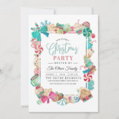 クリスマスジンジャーブレッドパーティーのご招待 招待状 (正面)