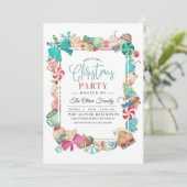 クリスマスジンジャーブレッドパーティーのご招待 招待状 (スタンド正面)