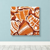 クリスマスジンジャーブレッドビスケット キャンバスプリント (インサイチュ (ウッドフロア))