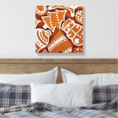 クリスマスジンジャーブレッドビスケット キャンバスプリント (インサイチュ (寝室))