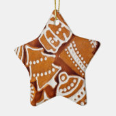 クリスマスジンジャーブレッドビスケット セラミックオーナメント (左)