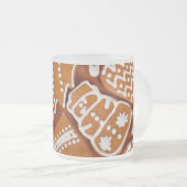 クリスマスジンジャーブレッドビスケット フロストグラスマグカップ (正面右)