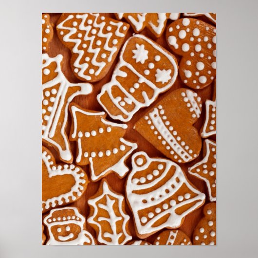 クリスマスジンジャーブレッドビスケット ポスター (正面)