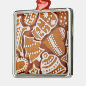 クリスマスジンジャーブレッドビスケット メタルオーナメント (左)