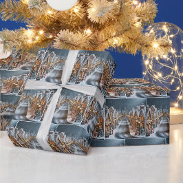 クリスマスジンジャーブレッドビレッジ ラッピングペーパー