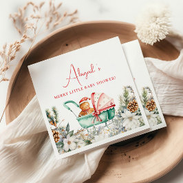 クリスマスジンジャーブレッドベビーシャワー スタンダードカクテルナプキン